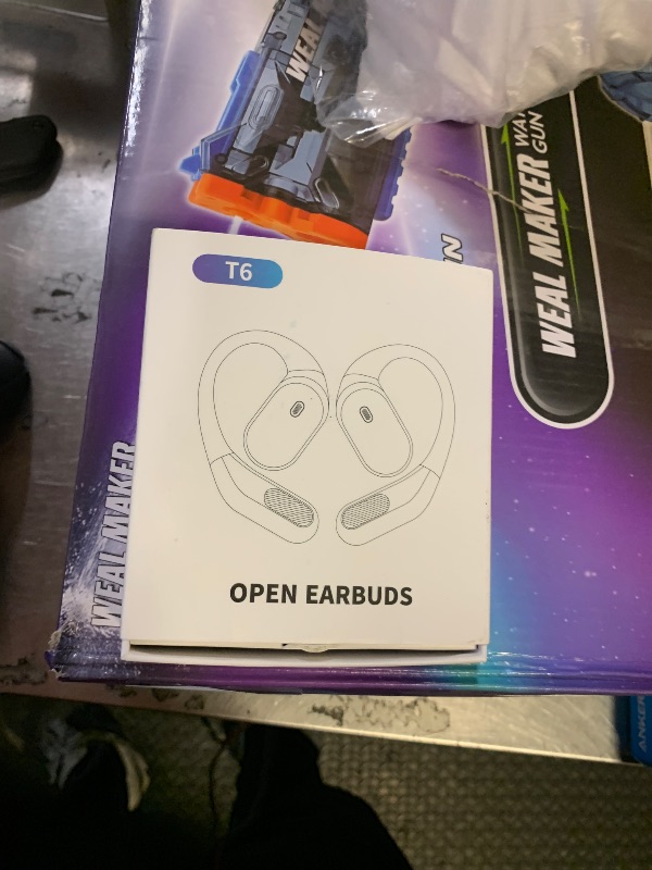 Photo 1 of TRAUSI Open-Ear Bluetooth Earbuds, White