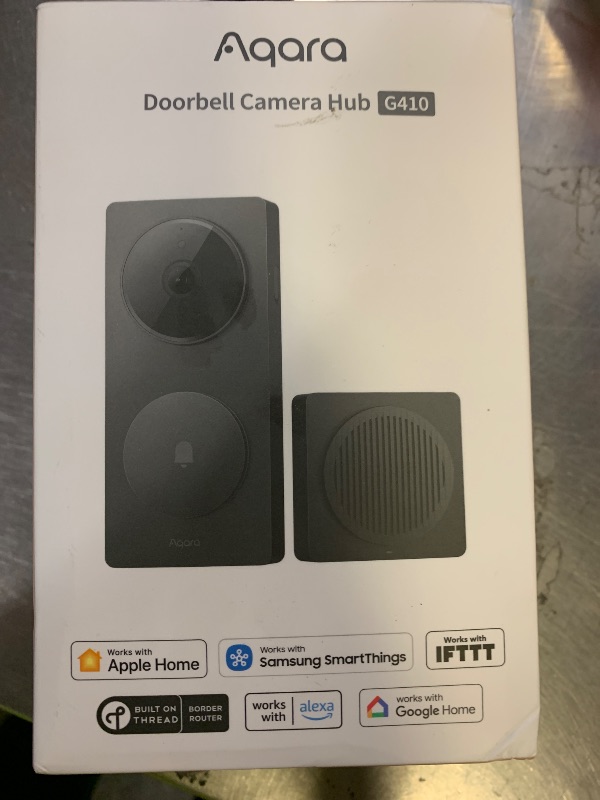 Photo 1 of Aqara Smart Doorbell Camera G410 with Chime, HomeKit Secure Video, Gray