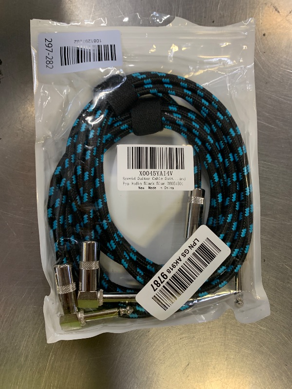 Photo 1 of Sovvid 6FT Instrument Cable (2 Pack) - Right Angle 1/4 Inch Connector