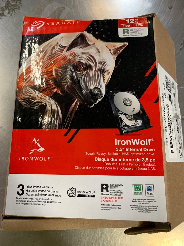 Photo 1 of Seagate IronWolf 12TB NAS Internal Hard Drive