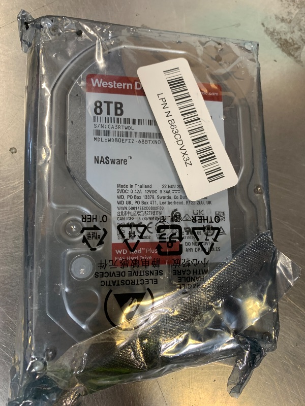 Photo 1 of Western Digital 8TB WD Red Plus NAS Internal Hard Drive