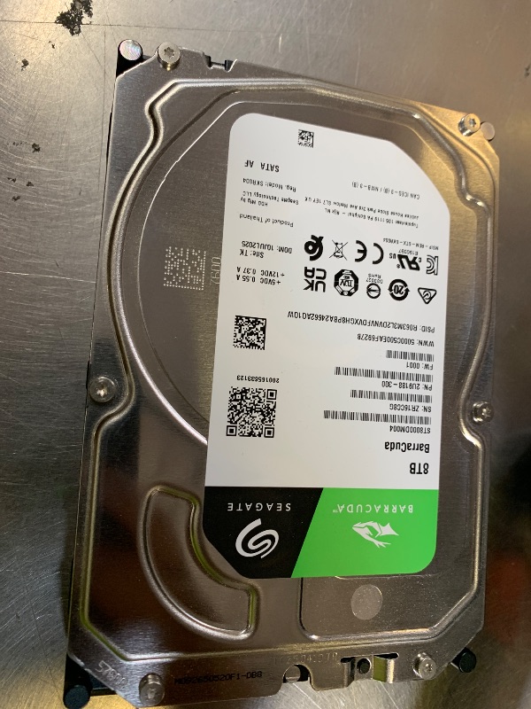 Photo 1 of Seagate 8TB BarraCuda Internal Hard Drive | SATA 6 Gb/s (ST8000DM004)