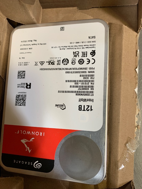 Photo 1 of Seagate IronWolf 12TB NAS Internal Hard Drive