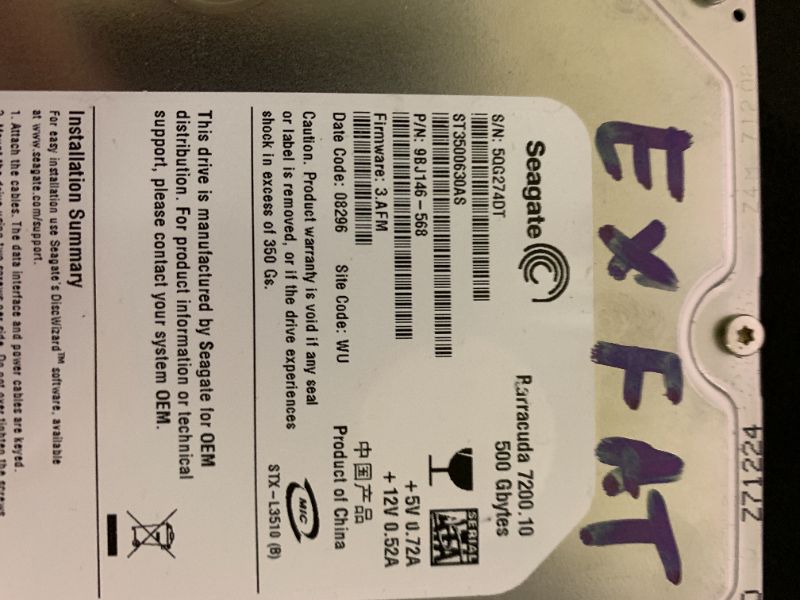 Photo 1 of Seagate 8TB BarraCuda Internal Hard Drive