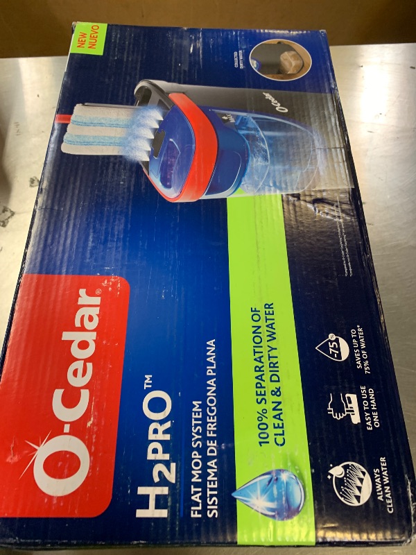 Photo 1 of O-Cedar H2prO Flat Mop System | Quick Everyday Cleaning | Dual-Tank Fresh Water System | Machine Washable Reusable Microfiber Mop Pad | Safe on Hardwood, Tile & Vinyl Floors