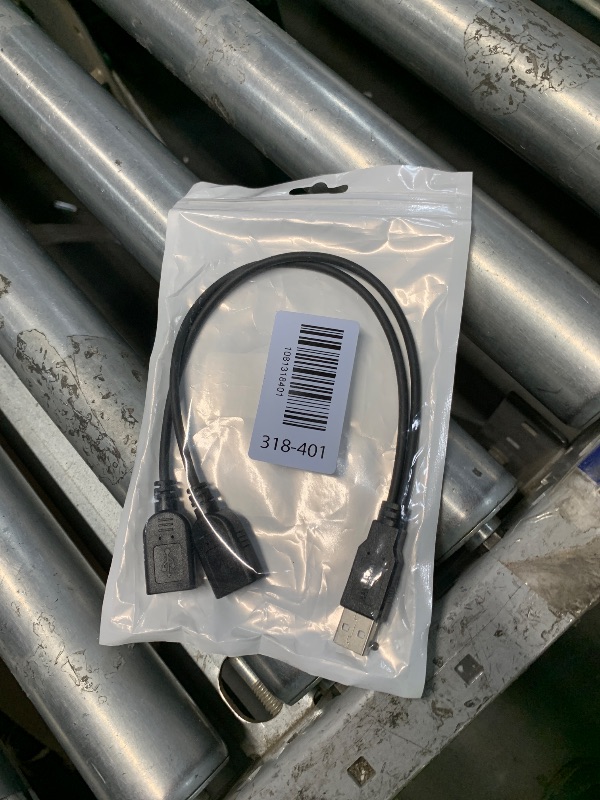 View 2 of ?2026 Upgraded? USB 2.0 A Male to 2 Dual USB Female Jack Y Splitter Hub Power Cord Extension Adapter Cable (Not Supporting CarPlay and Android Auto)