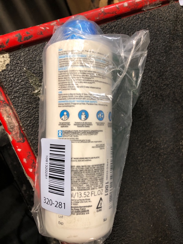 Photo 1 of ***DAMAGED - SEE NOTES/PICTURES***La Roche-Posay, Lipikar AP+Max Triple Repair Moisturizing Body Cream, Face and Body Lotion for Dry Skin with Shea Butter and Niacinamide, 400 mL