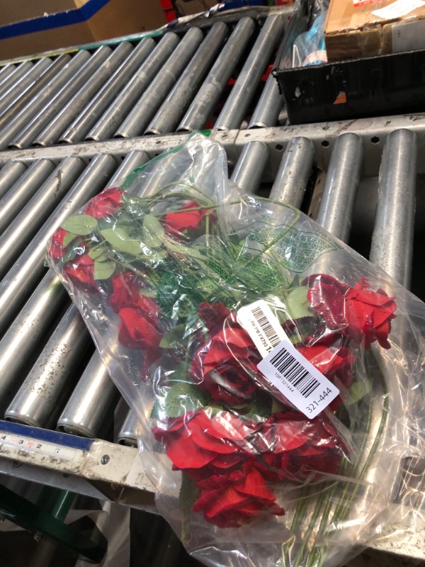 Photo 1 of ***PARTIAL SET - PRICE ADJUSTED*** Waipfaru 100 Pcs Red Roses Artificial Flowers Bulk, Real Touch Velvet Roses with Wrapping Paper, Fake Flowers for Wedding Centerpieces Bridal Bouquet Valentines Mothers Day Decor
