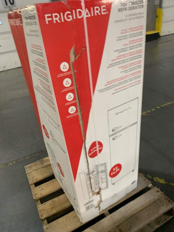 Photo 1 of ***FACTORY SEALED - OPENED FOR INSPECTION******TRUCK/TRAILER PICKUP ONLY***Frigidaire, 2 Door Apartment Size Refrigerator/Freezer Combo, 7.5 cu ft, Platinum Series, Stainless, 23" D x 21.5" W x 55.5" H