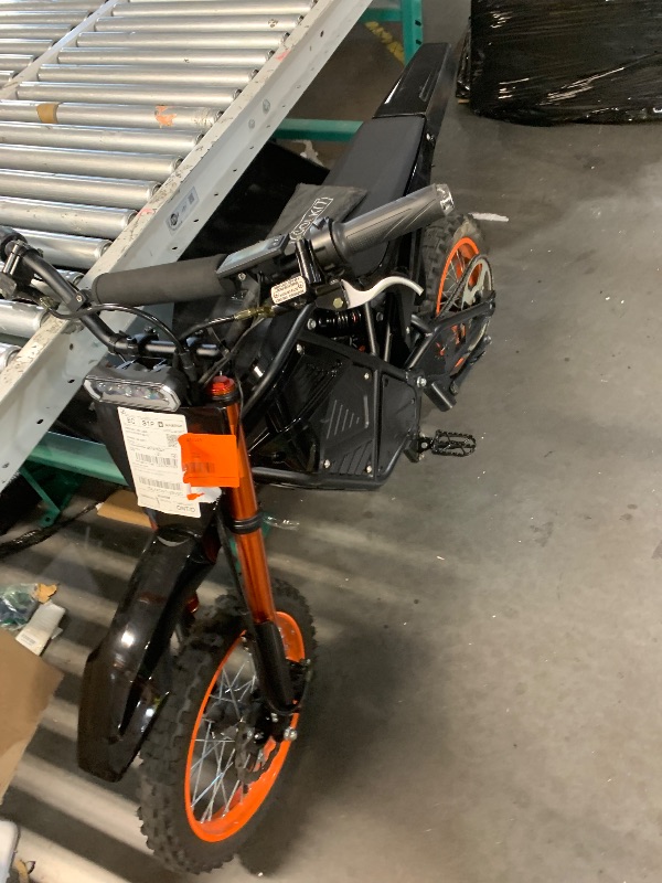 Photo 1 of ***DAMAGED - SEE NOTES/PICTURES***WindoneRide RM7 Electric Dirt Bike for Adults & Teens, 2200W Peak Ebike, 48V 22.5Ah, 37 MPH, 45 Miles, 14"/12" Tire Off-Road Electric Motorcycle, Dual Hydraulic Brakes, Fit Age 13+,Magma Orange
