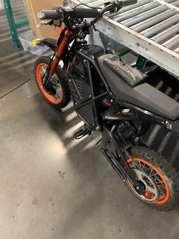 Photo 1 of ***DAMAGED - SEE NOTES/PICTURES***WindoneRide RM7 Electric Dirt Bike for Adults & Teens, 2200W Peak Ebike, 48V 22.5Ah, 37 MPH, 45 Miles, 14"/12" Tire Off-Road Electric Motorcycle, Dual Hydraulic Brakes, Fit Age 13+,Magma Orange