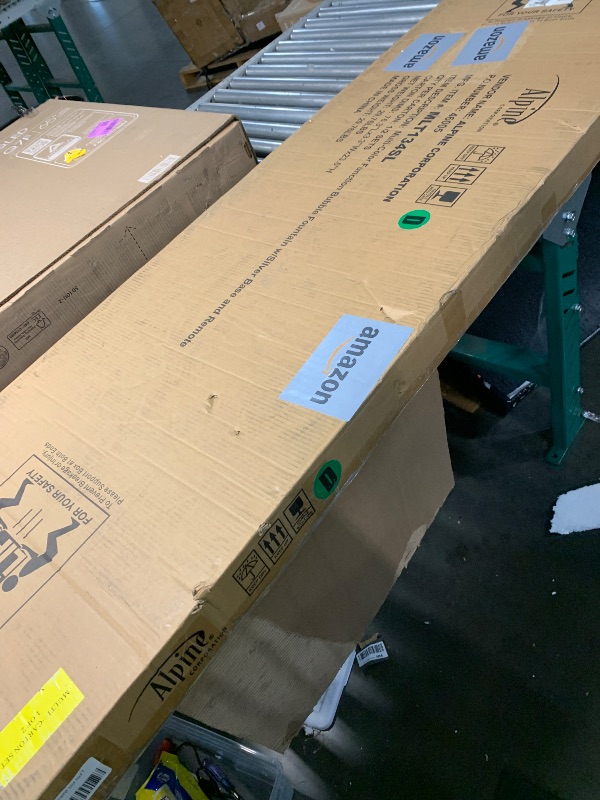 Photo 1 of *************INCOMPLETE ITEM, THIS IS ONLY BOX #1 OUT OF 2 TOTAL************
Alpine Corporation MLT134SL Indoor Floor Bubble Wall Water Fountain with Color-Changing LED Lights and Remote, 72", Silver