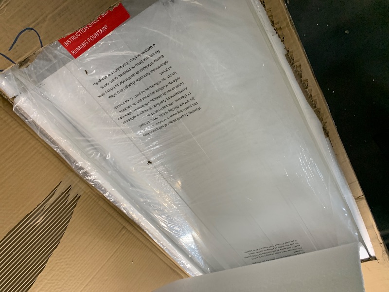 Photo 1 of *************INCOMPLETE ITEM, THIS IS ONLY BOX #1 OUT OF 2 TOTAL************
Alpine Corporation MLT134SL Indoor Floor Bubble Wall Water Fountain with Color-Changing LED Lights and Remote, 72", Silver