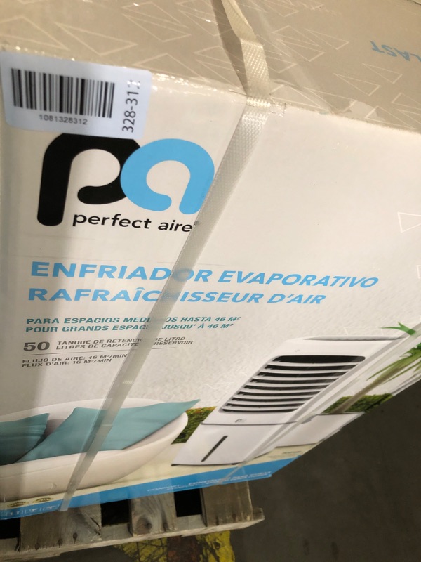 Photo 1 of ***FACTORY SEALED***Perfect Aire 560 CFM Portable Evaporative Cooler for Hot/Dry Climates, Indoor Fan Powered Swamp Cooler for Garage, Warehouse, Medium Rooms up to 500 square feet
