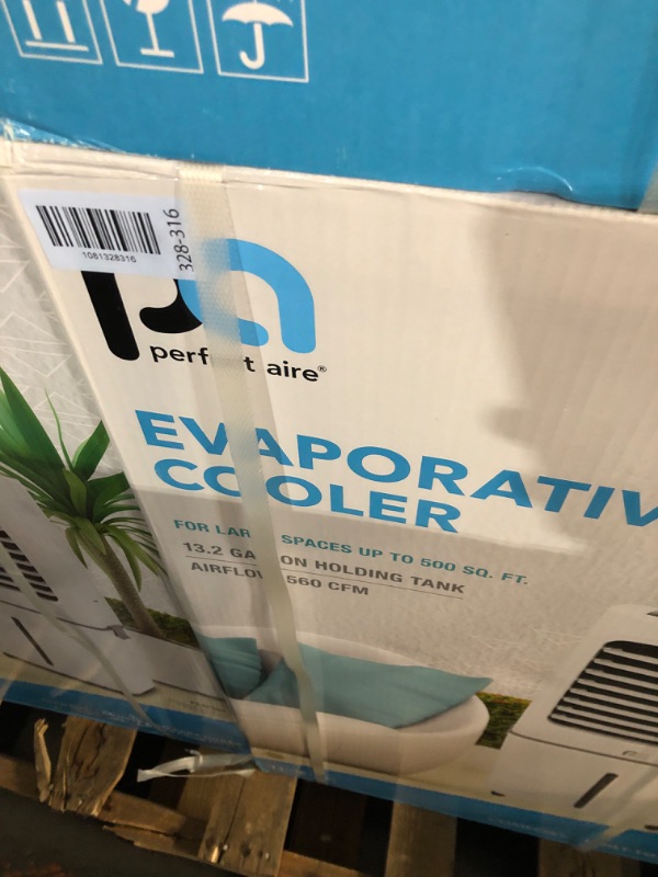 Photo 1 of ***FACTORY SEALED***Perfect Aire 560 CFM Portable Evaporative Cooler for Hot/Dry Climates, Indoor Fan Powered Swamp Cooler for Garage, Warehouse, Medium Rooms up to 500 square feet