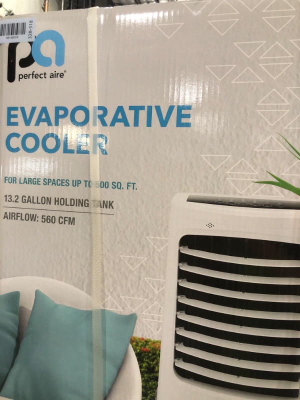 Photo 1 of ***FACTORY SEALED***Perfect Aire 560 CFM Portable Evaporative Cooler for Hot/Dry Climates, Indoor Fan Powered Swamp Cooler for Garage, Warehouse, Medium Rooms up to 500 square feet