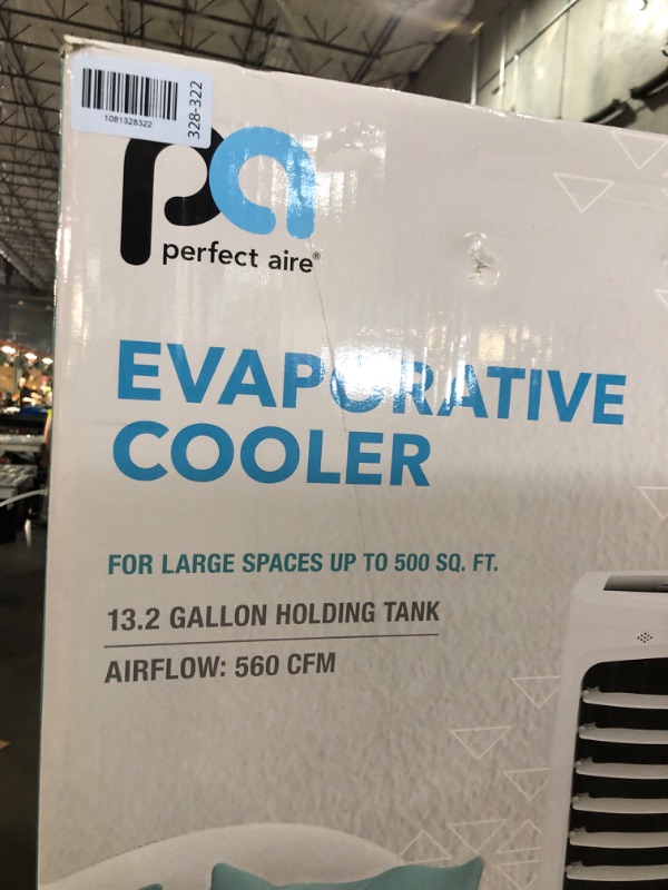 Photo 1 of ***FACTORY SEALED***Perfect Aire 560 CFM Portable Evaporative Cooler for Hot/Dry Climates, Indoor Fan Powered Swamp Cooler for Garage, Warehouse, Medium Rooms up to 500 square feet