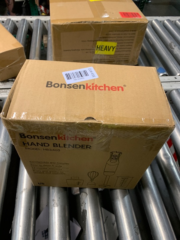 Photo 1 of **MISSING MAIN ELECTRICAL COMPONENT**Bonsenkitchen 4-in-1 Immersion Blender Handheld with Food Processor, 12 Speeds Hand Blender with Turbo Mode, Stainless Steel Blade, Egg Whisk, Beaker & Chopper Bowl, Stick Mixer for Smoothie, Puree