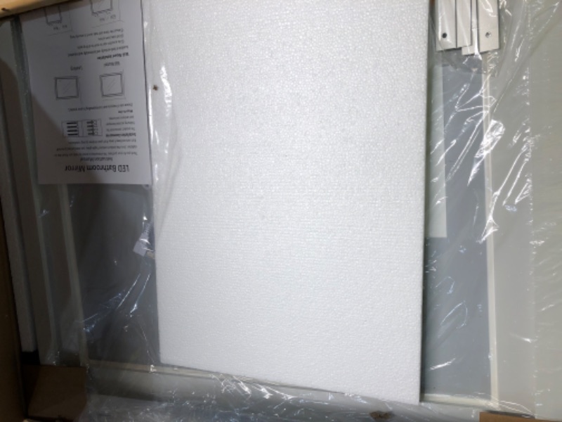 Photo 1 of ***FACTORY SEALED - OPENED FOR INSPECTION*** WISSMIELS 30"x60" LED Bathroom Mirror with Lights, Dimmable, Anti-Fog, Lighted Bathroom Vanity Mirror for Wall, Backlit + Front Lit, Memory Function, Shatter-Proof, Tempered Glass