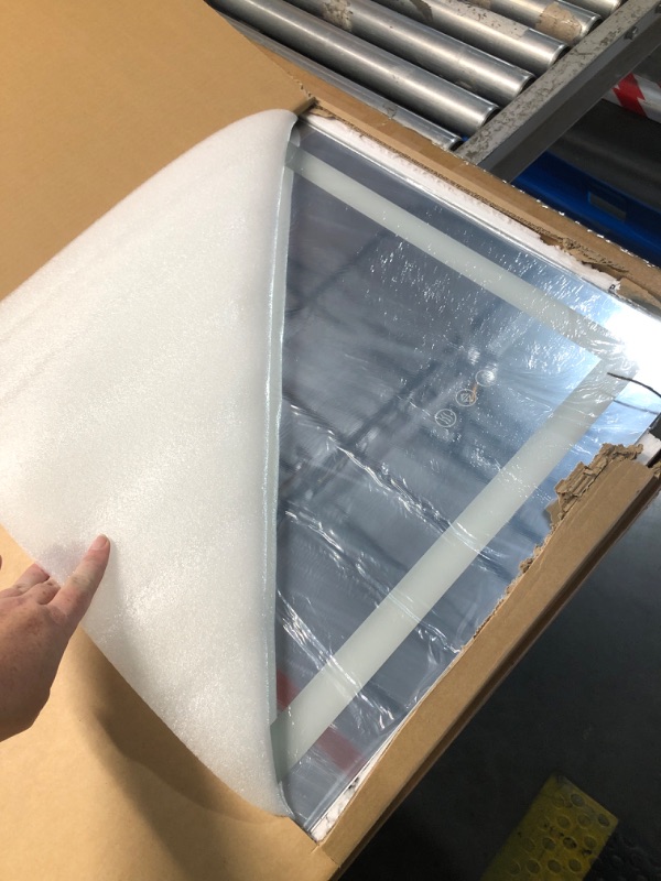 Photo 1 of ***FACTORY SEALED - OPENED FOR INSPECTION*** LED Bathroom Mirrors 36"x40" Bathroom Mirror with Lights for Wall, Backlit + Front Lit, 3 Colors, Anti-Fog, Dimmable Brightness for Vanity,Bathroom, Entryway, Living Room