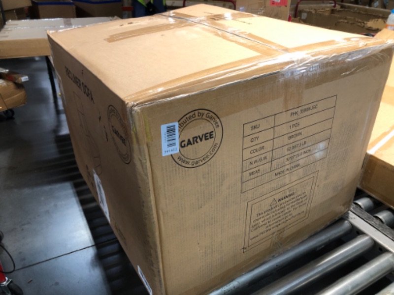 Photo 1 of ***FACTORY SEALED - OPENED FOR INSPECTION*** GarveeHome Linen Fabric Manual Recliner Chair, with Side Pocket, High Backrest, Thick Cushion, Adjustable Push Back Recliner, Lazy Lounge Chair for Living Room, Home Theater, Bedroom, Brown
