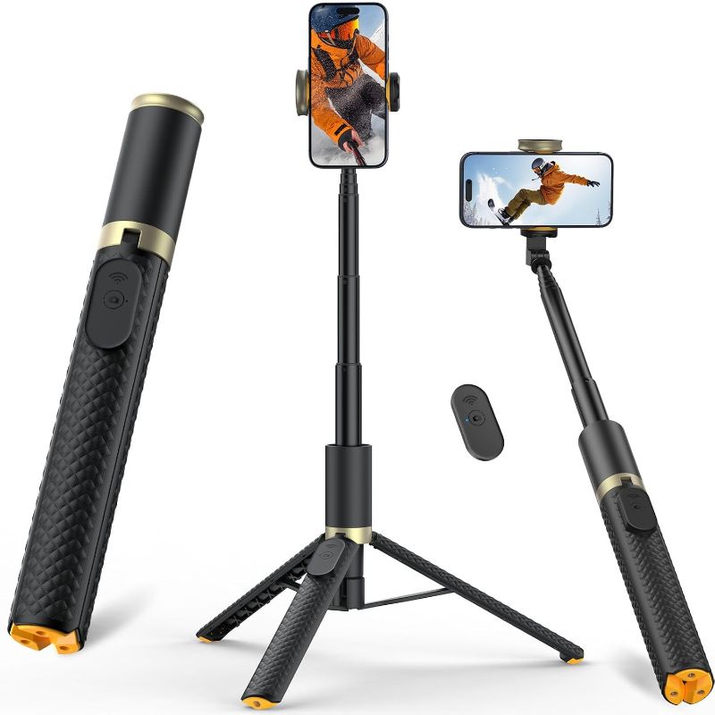 Photo 1 of Phone Tripod & Selfie Stick with Remote, Portable, Lightweight