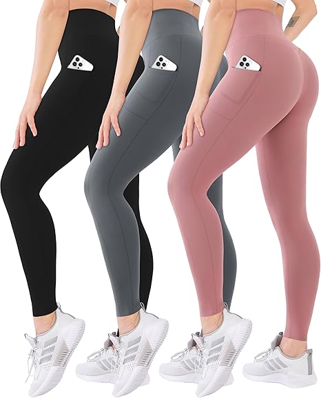 Photo 1 of ***STOCK PHOTO FOR REFERENCE ONLY***  High Waisted Leggings for Women with Pockets Soft Active Tummy Control Pants for Yoga Running & Daily Wear  M  