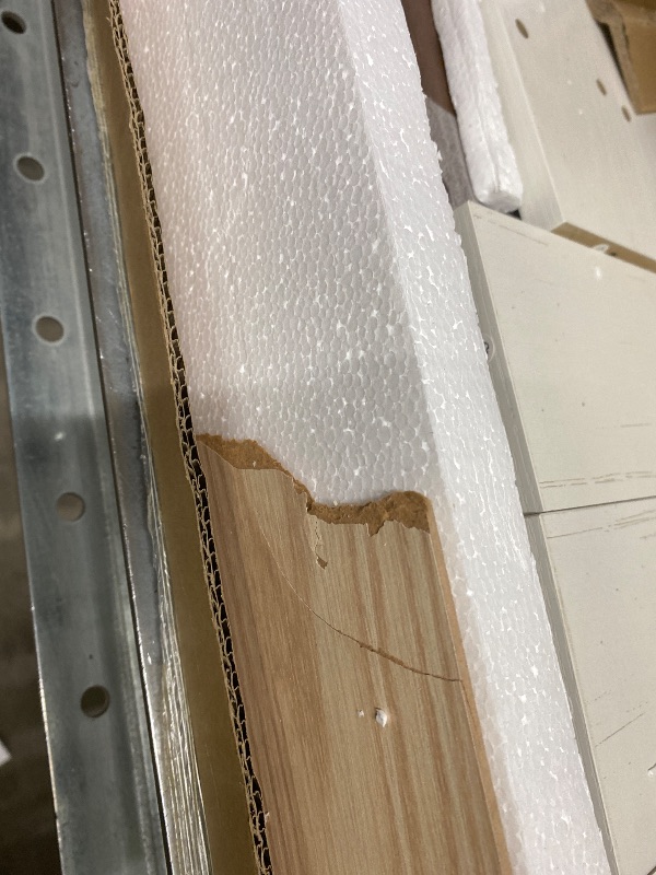 Photo 1 of **Missing pieces, broken parts, incomplete***Garvee Full Size Beige Corduroy Upholstered Platform Bed Frame With USB Charging Station Adjustable Storage Headboard Wooden Slats Support No Box Spring Needed Easy Assembly