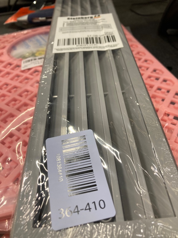 View 2 of 1 Set - Two-Sided Door Vent Cover 17.7x3.6 inch with Screws - Gray Plastic Ventilation Grille - Door Vents for Interior Doors - Door Louver Vent - Door Return Air Vent with Screws, by Steinberg14
