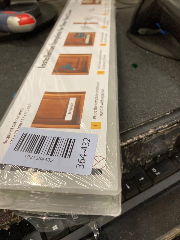 View 2 of 1 Set - Two-Sided Door Vent Cover 17.7x3.6 inch with Screws - Gray Plastic Ventilation Grille - Door Vents for Interior Doors - Door Louver Vent - Door Return Air Vent with Screws, by Steinberg14