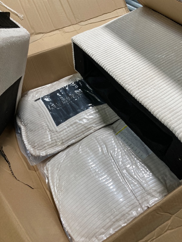 Photo 1 of ***PARTIAL SET/ONLY 2 CUSHIONS AND 2 SIDES***LINSY HOME 90" Modular Modern Comfy 2 Movable Ottoman, Perfect for Living Room, Apartment, Office, Beige