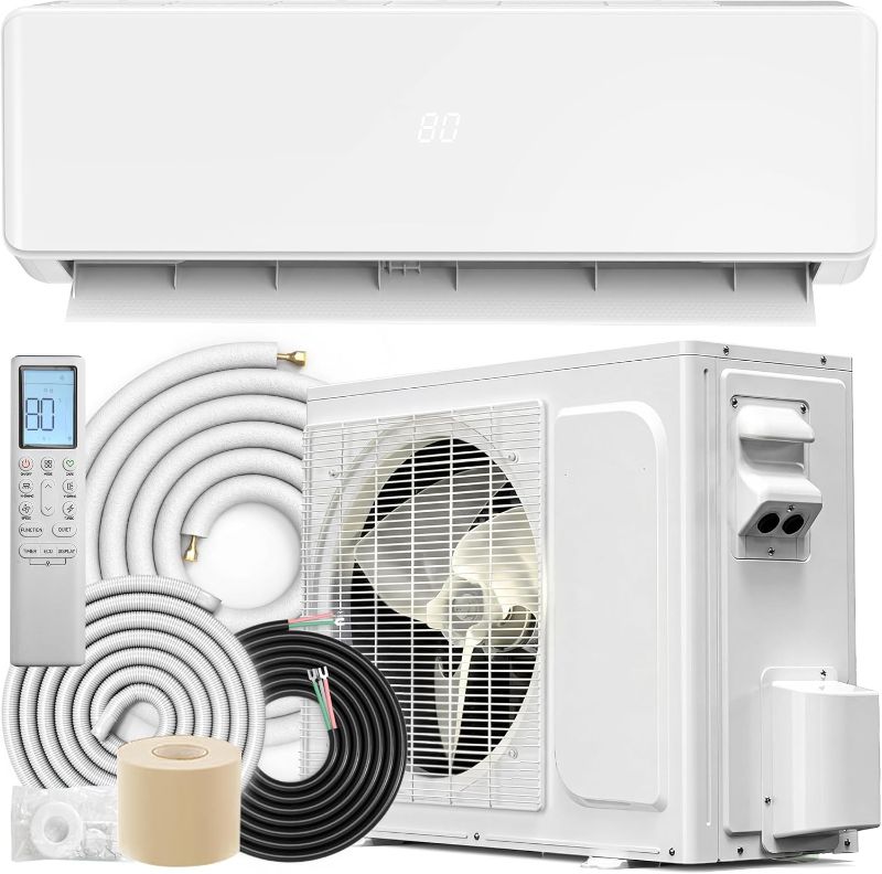 Photo 1 of ***PARTIAL SET/OUTDOOR UNIT ONLY WITH MISSING PARTS*** YITAHOME 12000 BTU Mini Split Air Conditioner Heat Pump System, Wifi Enabled 20 SEER2 115V Inverter Ductless AC Cool Up to 750 Sq. Ft, Compatible with Alexa, Complete Installation Kit, White