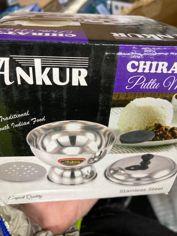 Photo 1 of **MISSING STRAINER**Stainless Steel Puttu Maker – Traditional South Indian Steamer for Rice Cakes – Heavy-Duty Kitchen Tool – Easy-to-Use & Rust-Resistant – Induction and Gas Stove Compatible (SMALL)