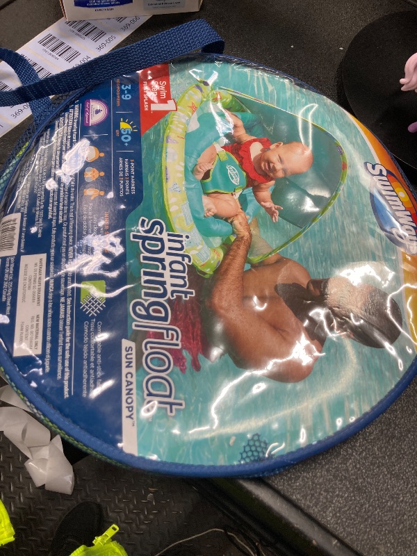Photo 1 of ***MISSING PIECE -SELLING AS IS *** SwimWays Baby Spring Float with Adjustable Canopy, Green Octopus