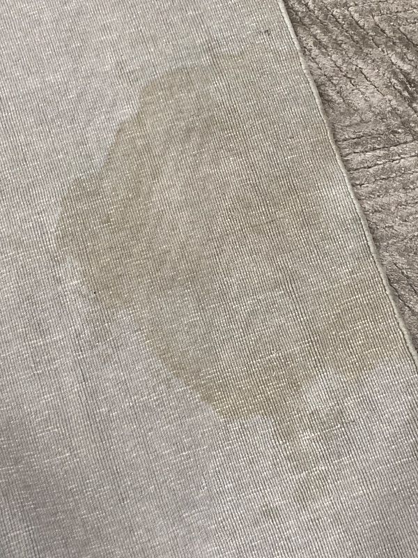 Photo 1 of ***DAMAGED -SLIGHT STAIN -CLEANING NEEDED -SELLING AS IS *** Solo Rugs Chevelle Contemporary Modern Hand Loomed Area Rug, Charcoal, 5' x 8'