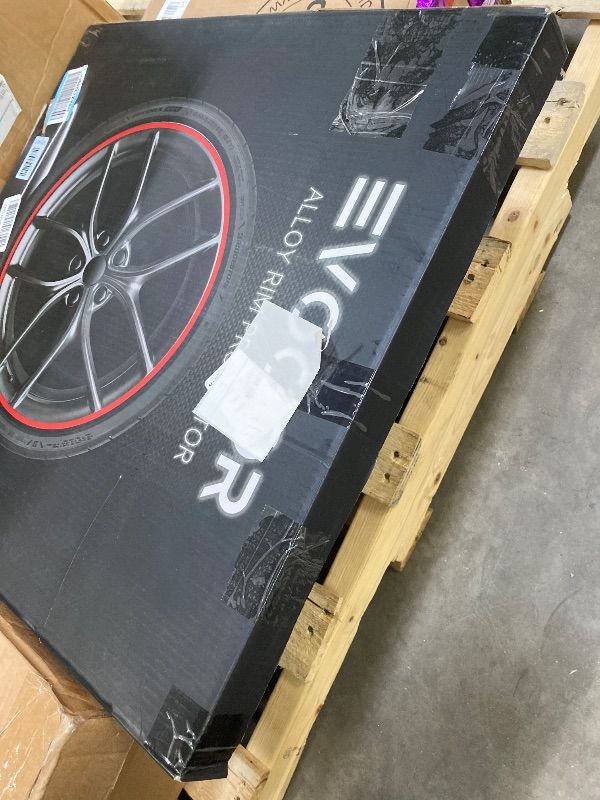 Photo 1 of ***THERE IS ONLY 1 IN THE BOX*** EVOOOR Automotive Alloy Wheel Rim Protector - Covering The Entire Rim of The Wheel hub - Strips for Curb Rash Prevention - Set of 4 Rim Protector Easy to Install(20'',Red)***THERE IS ONLY 1 IN THE BOX***
