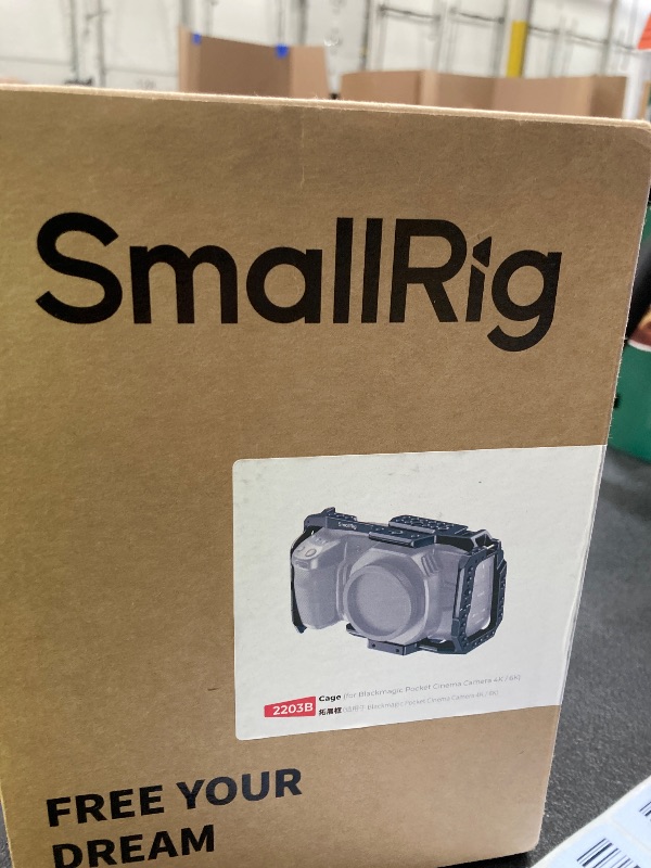 Photo 1 of [New Version] SMALLRIG BMPCC 4K & 6K Cage for Blackmagic Design Pocket Cinema Camera 4K & 6K w/Cold Shoe, NATO Rail – 2203