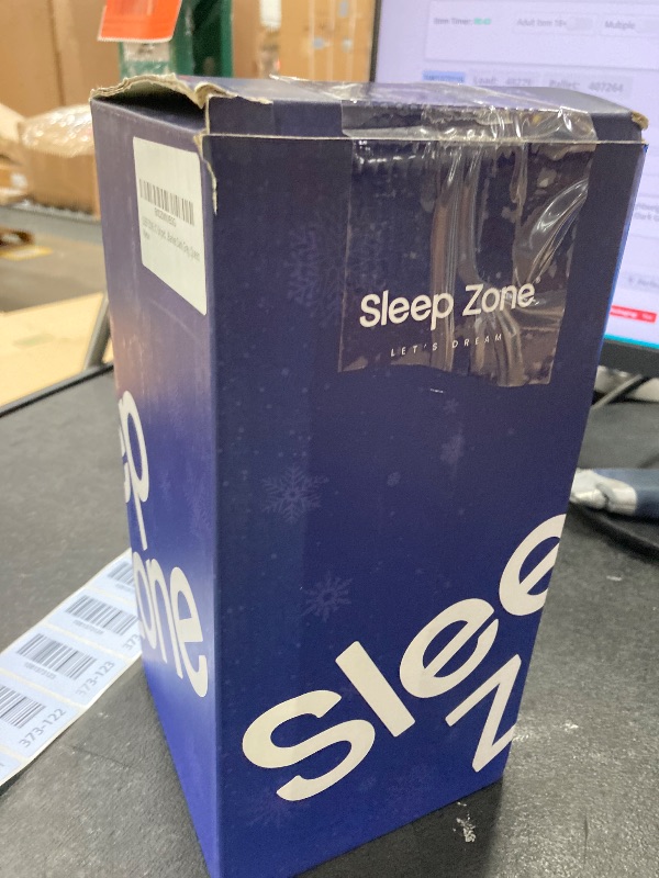 Photo 1 of ***DAMAGE -SMALL SNAG/TEAR -SELLING AS IS *** SLEEP ZONE Cooling Blankets for Hot Sleepers, Summer Blanket Thin Lightweight for Bed Couch, Arc-Chill Q-Max 0.5 Cooling Blanket Queen Size on Night Sweats (Dark Grey Stripe, 90''x90'')