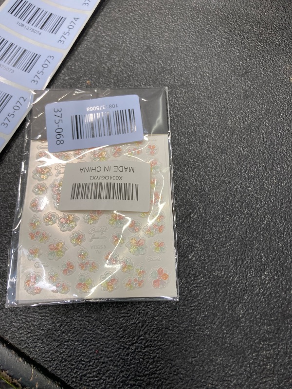 Photo 1 of 1 Sheet Colorful Floral Nail Art Stickers, Holographic Flower Nail Decals 3D Self-Adhesive Nail Design Stickers for Women DIY Spring Manicure Decoration Supplies Acrylic Nail Accessories