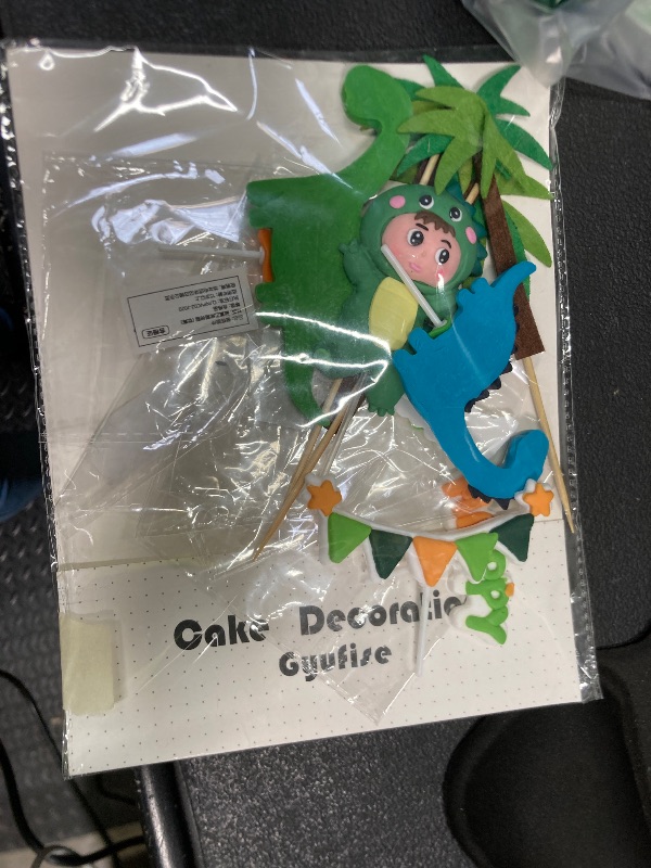 Photo 1 of ***PACKAGE UNSEALED***Gyufise 9 Pack Dinosaur Cake Decorations Dinosaur Babyshower Happy Birthday Cupcake Topper Dinosaur Cake Toppers for kids Birthday Baby Shower Party Supplies***PACKAGE UNSEALED***