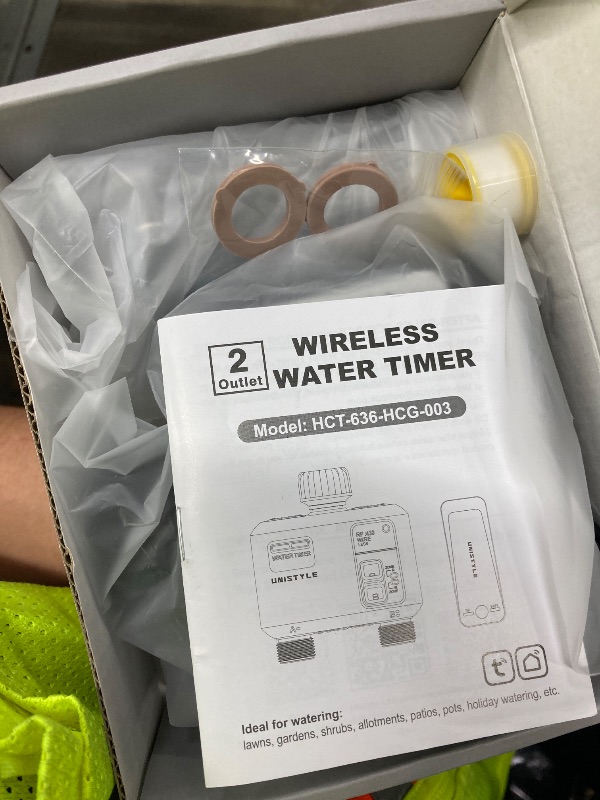 Photo 1 of [All-New 2027] 1700FT WiFi Sprinkler Timer 2 Zone, Unistyle Smart Hose Timers Compatible Alexa & Google Voice and App Control, Water Timer for Garden Hose with Auto & Manual Modes for Garden Lawn