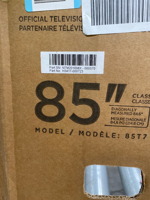 Photo 1 of **** NO RETURN --- NO REFOUND*** TCL Amazon Exclusive 85 Inch Class T7 Series | 4K QLED HDR Lag-Free Smart Google TV | 85T7, 2025 Model | 120Hz-144Hz High Brightness, Dolby Atmos, Alexa Voice Remote AI Streaming Gaming Television