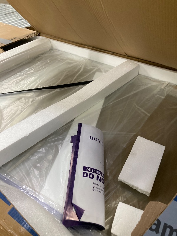 Photo 1 of ***MISSING PIECES -SELLING AS PARTS ONLY***Frameless Shower Door Matte Black 56-60’’ W x 75’’ H Single Sliding Shower Glass Doors for Bathroom 1/4 inch Easy Clean Clear Glass Door for Walk-in Shower Low Threshold with Stainless Steel Hardware
***BOX RIP