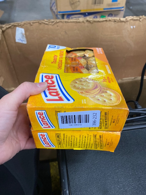 Photo 1 of **2 BOXES**Lance Sandwich Crackers, Toasty Cheddar, 10 Individually Wrapped Packs, 6 Sandwiches Each