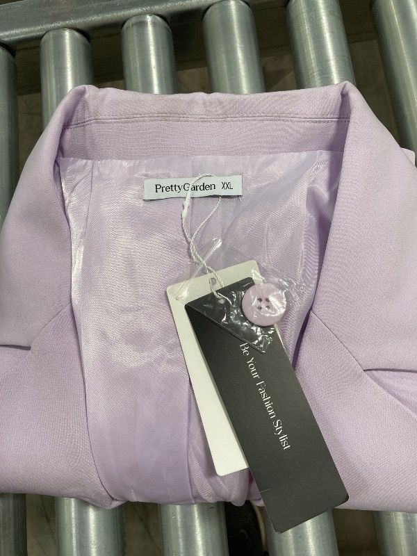 Photo 1 of ***DAMAGE -DIRT SPOT SEE PHOTO -SELLING AS IS *** PRETTYGARDEN Women's 2026 Fall Long Blazer Jackets Long Sleeve Lapel Pockets Loose Fit Work Casual Blazers Outerwear (Purple,XX-Large)