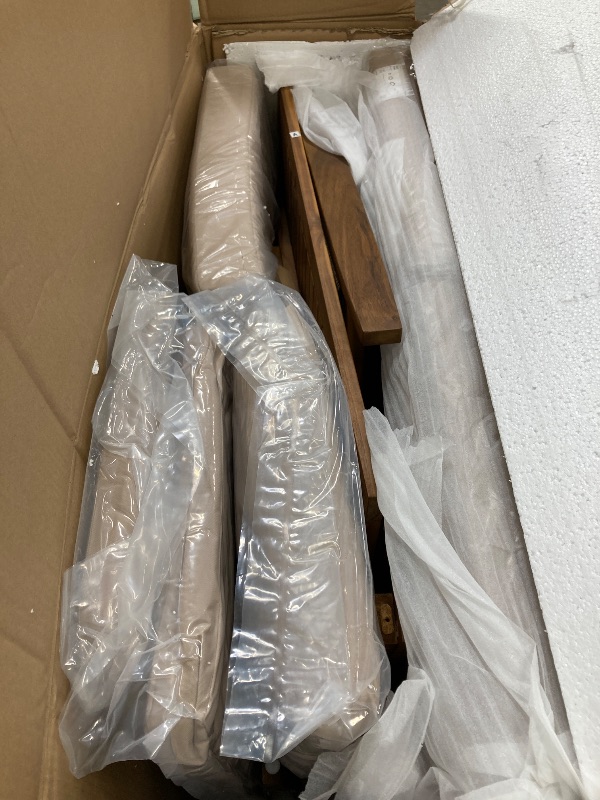 Photo 1 of ***MISSING PIECES -SELLING AS INCOMPLETE SET *** Merax Outdoor Acacia Wood & Rope Sectional Patio Set, Loveseat, Chair & Table with Water-Repellent Cushions