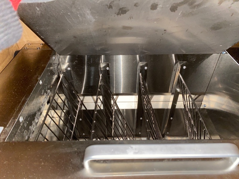 Photo 1 of *******NOT TESTED*****


VEVOR Hot Box Food Warmer, 4-Tier Concession Warmer with Water Tray, 4 Pans, Double-Door and Adjustable Shelves, Stainless Steel Food Warmer Cabinet, Ideal for Storing Pizza, Chicken, Restaurant