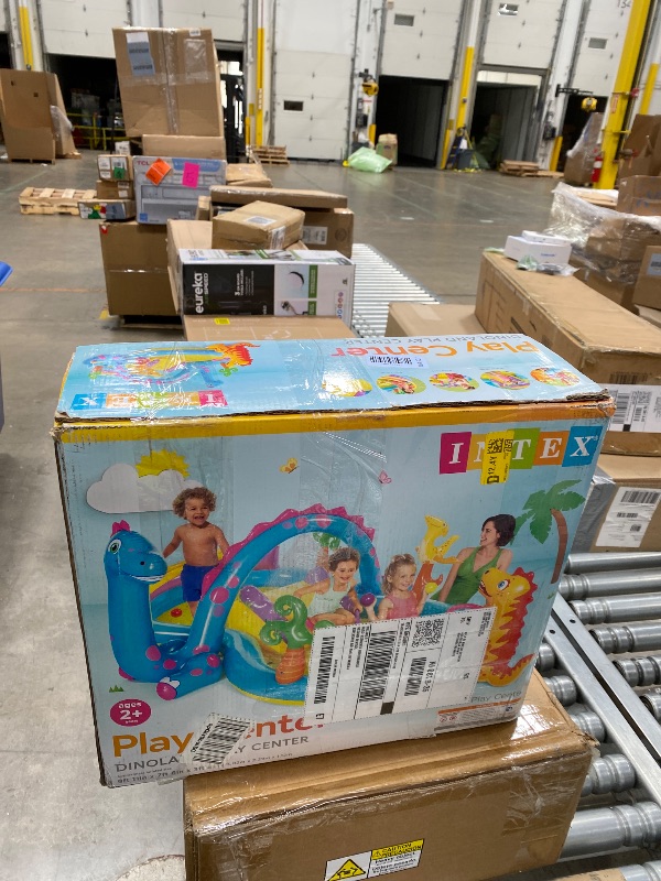 Photo 1 of ***NEEDS PATCHES. SEVERAL HOLES***Intex 11' x 7.5' x 44" Dinoland Play Center Kiddie Inflatable Outdoor Swimming Pool***NEEDS PATCHES. SEVERAL HOLES***