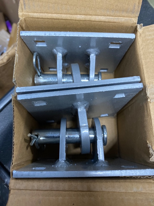 Photo 1 of ?Joewuzun 2pcs Floating Dock Hinge Heavy Duty Dock Hardware Brackets Female Corner Hinge Dock Parts Connector T Style Backer Plate