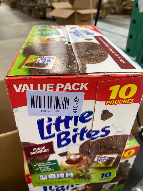 Photo 1 of (Value Pack) Little Bites Fudge Brownies, 10 individual packs, (1.8 oz each), Real Chocolate Mini Muffins, 18 oz Multipack, 6/28/26